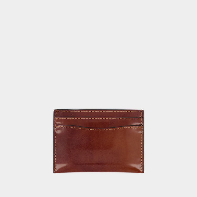 Essential Card Holder - Coach - Leather - Brown