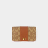 Signature Essential Slim Card Case - Coach - Canvas - Brown