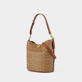 Willow Soft Bucket Bag - Coach - Canvas - Brown