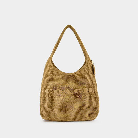 Straw Brooklyn 39 Shoulder Bag - Coach - Cotton - Neutral