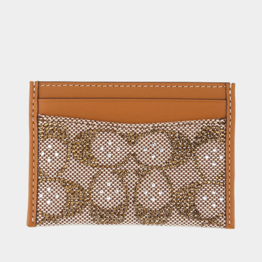 Crystal Signature Essential Card Holder - Coach - Leather - Brown