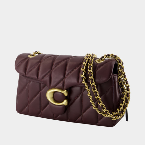 Quilted Tabby 26 With Chain Shoulder Bag - Coach - Leather - Burgundy