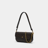 Signature Brook Flap Chain Shoulder Bag - Coach - Canvas - Brown