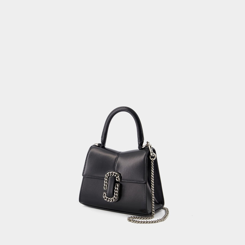 The Mini Top Handle Bag - Marc Jacobs - Leather - Black/Argenté