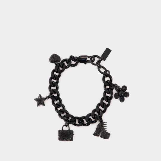 Mini Icon Pave Charm Bracelet - Marc Jacobs - Metal - Black
