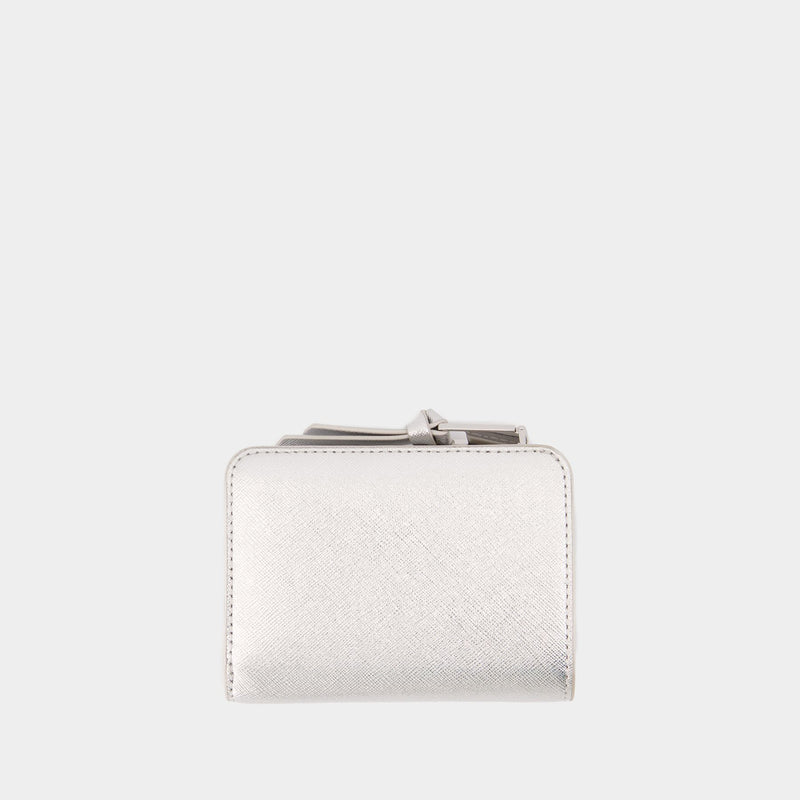 The Mini Compact Wallet - Marc Jacobs - Leather - Silver