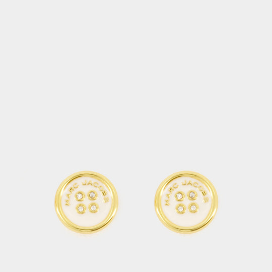 Button Stud  Earrings - Marc Jacobs - Metal - Gold