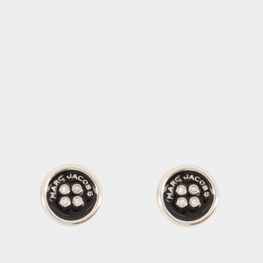 Button Stud Earrings - Marc Jacobs - Metal - Silver