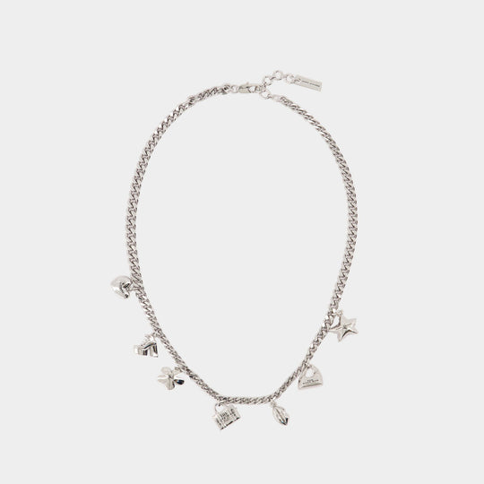 Mini Icon Charm Necklace - Marc Jacobs - Metal - Silver