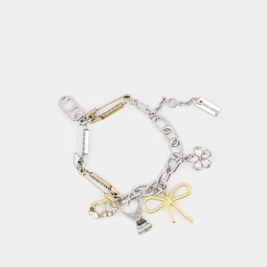Grunge Glam Charm Bracelet - Marc Jacobs - Metal - Silver plated