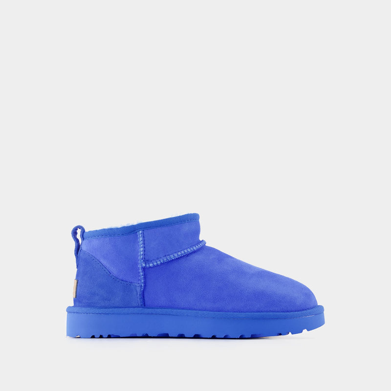 W Classic Ultra Mini Ankle Boots - UGG - Leather - Blue