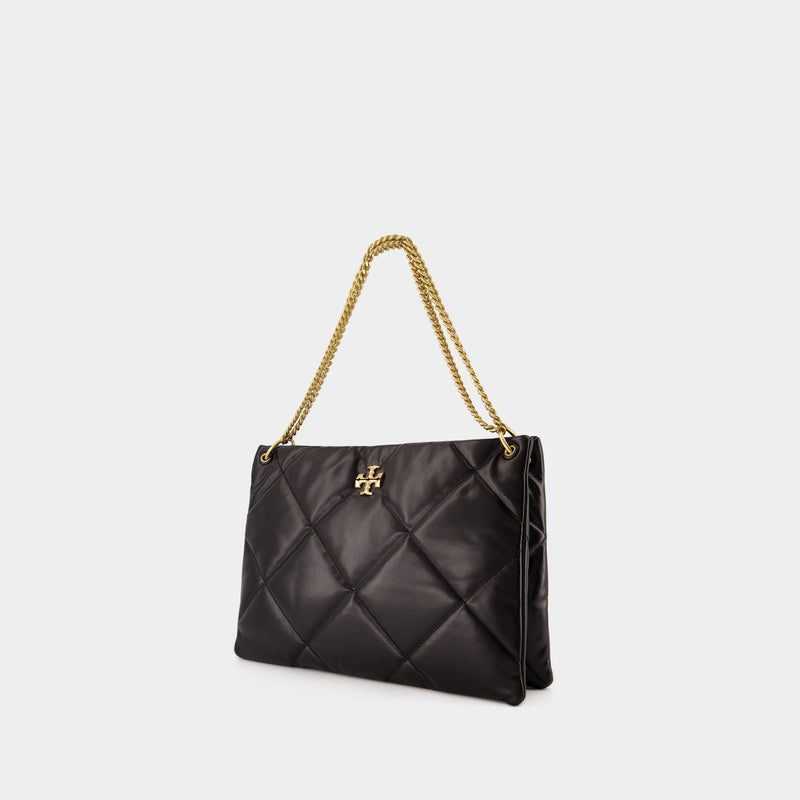 Kira Diamond Shopper Bag - Tory Burch - Leather - Black