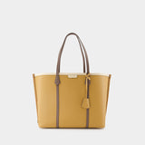 Perry Color-Block Shopper Bag - Tory Burch - Leather - Brown