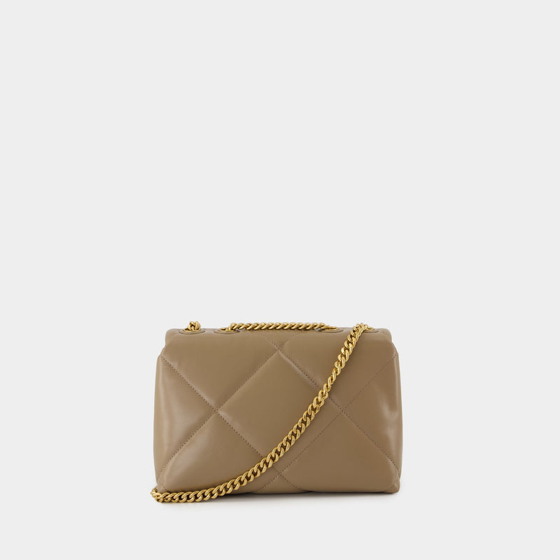 Kira Diamond Small Convertible Bag - Tory Burch - Leather - Beige