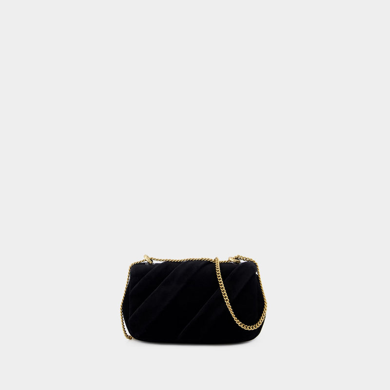 Kira Mini Flap Shoulder Bag - Tory Burch - Cotton - Black