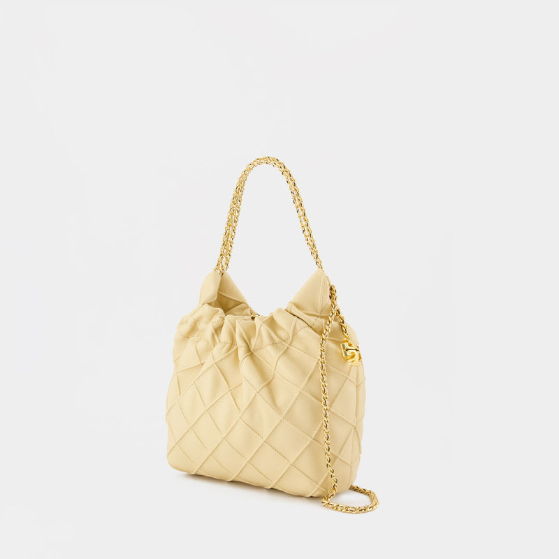 Fleming Mini Shoulder Bag - Tory Burch - Leather - Beige