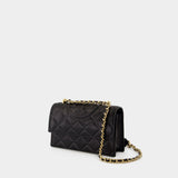 Fleming Small Convertible Shoulder Bag - Tory Burch - Leather - Black