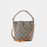 T-Monogram Handbag - Tory Burch - Cotton - Tory Navy