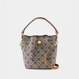 T-Monogram Handbag - Tory Burch - Cotton - Tory Navy