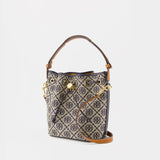 T-Monogram Handbag - Tory Burch - Cotton - Tory Navy