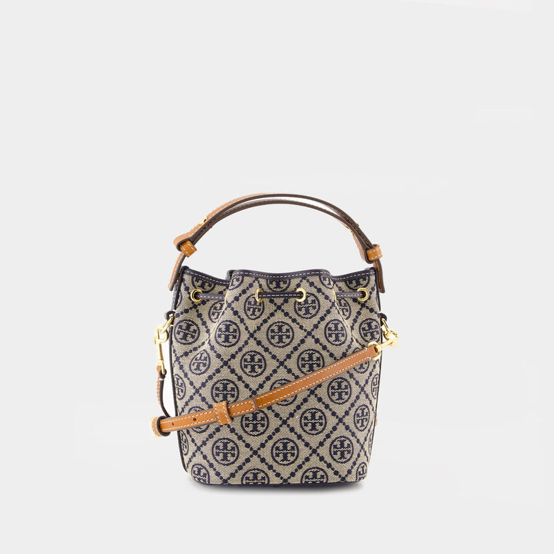 T-Monogram Mini Handbag - Tory Burch - Cotton - Tory Navy