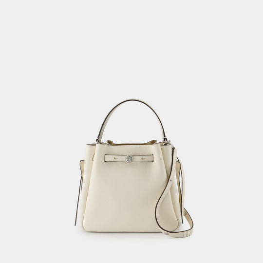 Romy Pebbled Purse - Tory Burch - Leather - White