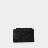 Fleming Soft Small Convertible Bag - Tory Burch - Leather - Black