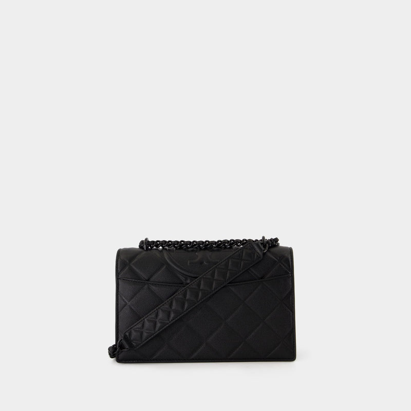 Fleming Soft Small Convertible Bag - Tory Burch - Leather - Black