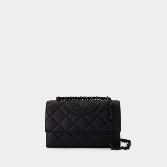 Fleming Soft Small Convertible Bag - Tory Burch - Leather - Black