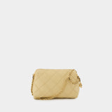 Fleming Small Shoulder Bag - Tory Burch - Leather - Beige