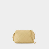 Fleming Small Shoulder Bag - Tory Burch - Leather - Beige