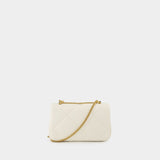 Kira Diamond Mini Shoulder Bag - Tory Burch - Leather - White