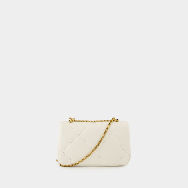 Kira Diamond Mini Shoulder Bag - Tory Burch - Leather - White