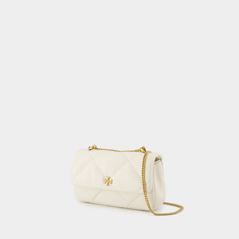 Kira Diamond Mini Shoulder Bag - Tory Burch - Leather - White
