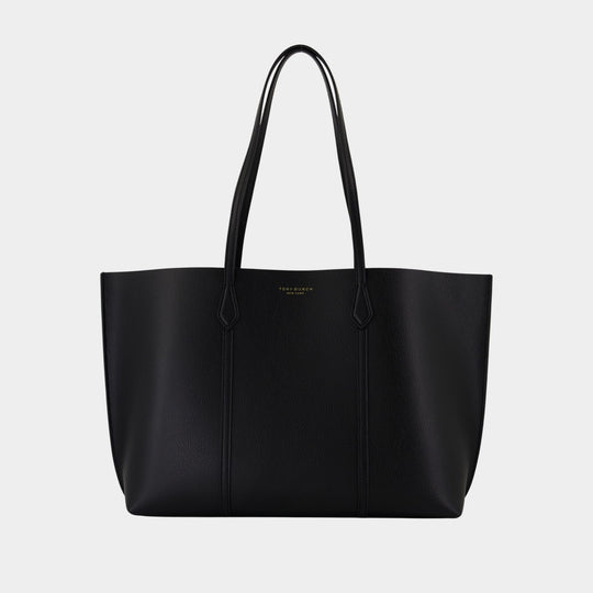 Perry Shopper Bag - Tory Burch - Leather - Black