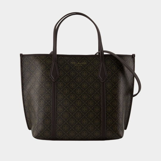 Perry Small Shopper Bag - Tory Burch - Cotton - Brown