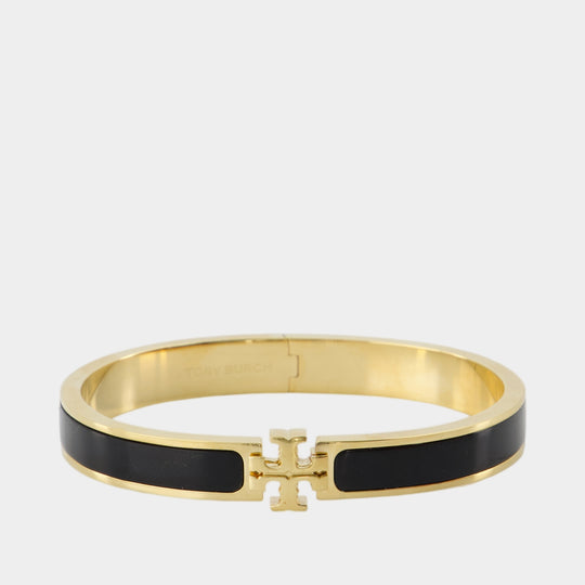 Medium Icon Enamel Bracelet - Tory Burch - Metal - Gold/Black