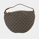 T-Monogram Balloon Shoulder Bag - Tory Burch - Cotton - Blue