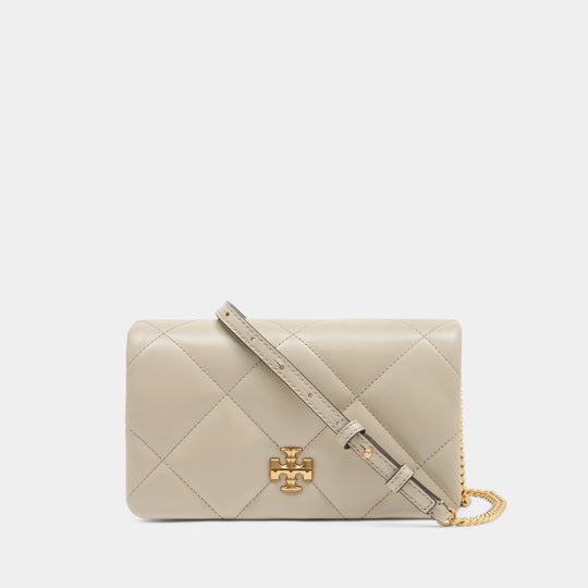 Kira Diamond Quilt Crossbody - Tory Burch - Leather - White