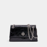 Kira Turnlock Mini Shoulder Bag - Tory Burch - Leather - Black