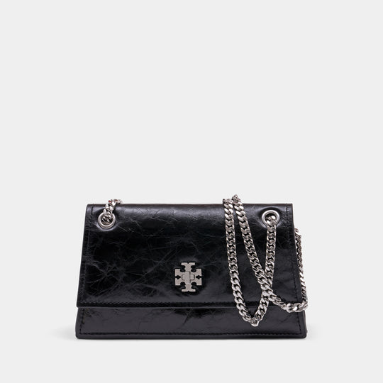 Kira Turnlock Mini Shoulder Bag - Tory Burch - Leather - Black