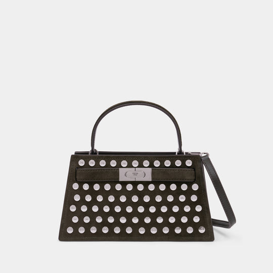 Lee Radziwill Mini Top Handle Purse - Tory Burch - Leather - Khaki