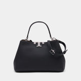 Eleanor Medium Satchel Purse - Tory Burch - Leather - Black