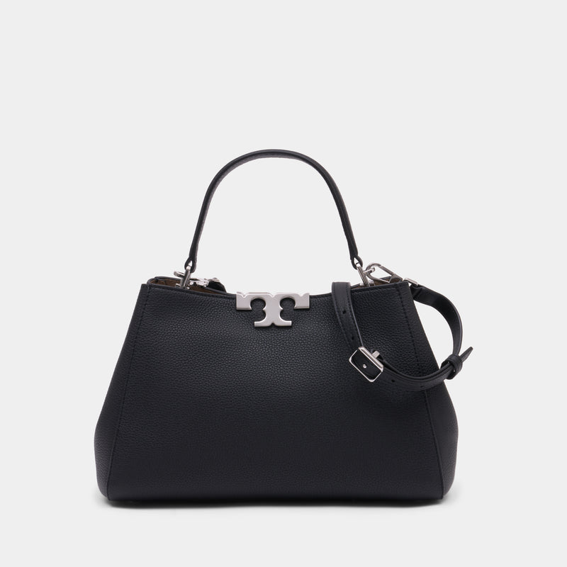 Eleanor Medium Satchel Purse - Tory Burch - Leather - Black