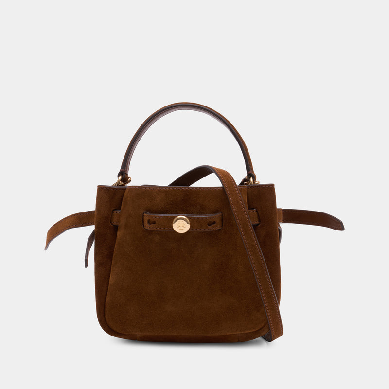 Romy Suede Mini Crossbody - Tory Burch - Leather - Brown