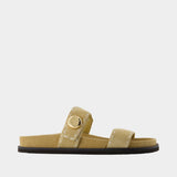Romy Sport Sandals - Tory Burch - Leather - Beige