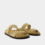 Romy Sport Sandals - Tory Burch - Leather - Beige