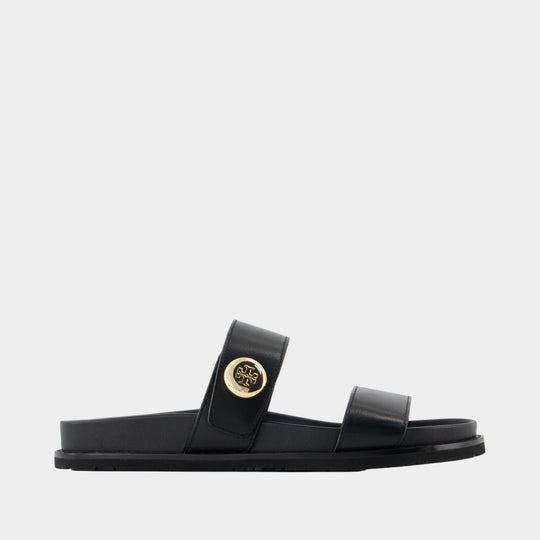 Romy Sport Sandals - Tory Burch - Leather - Black