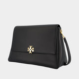 Charlie Large Shoulder Bag - Tory Burch - Leather - Black