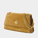 Kira Turnlock Mini Shoulder Bag - Tory Burch - Leather - Khaki
